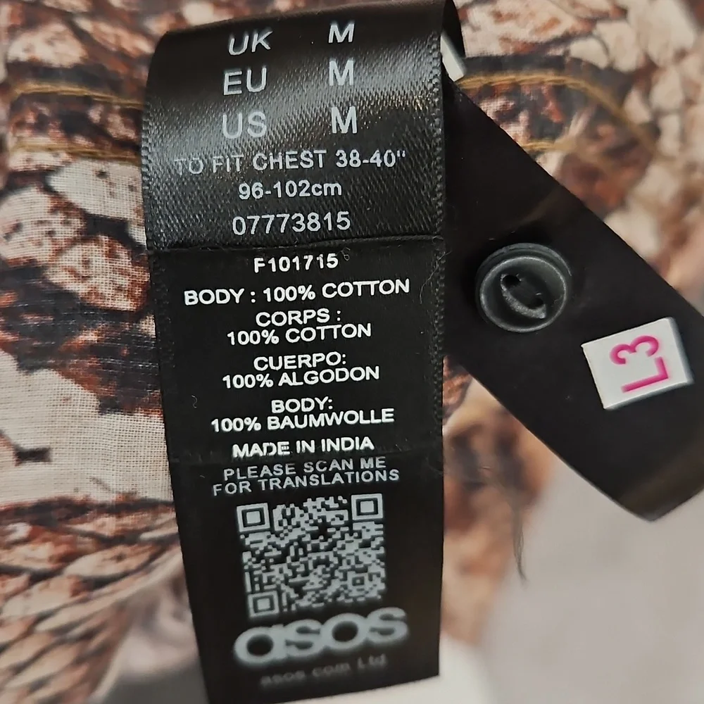 ASOS Brown Snake Print Shirt - Picture 6 of 6